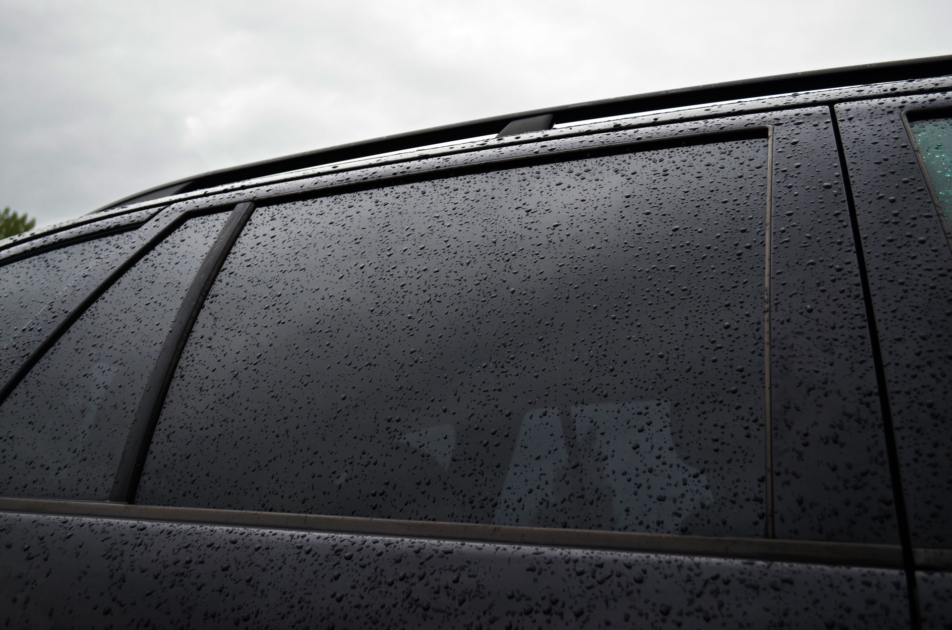 Illustration of dark tinted car glass